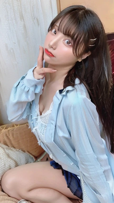nffsw, retinas, masutepiece, ccurate, Anatomically correct, Textured skin,
Super Detail, high details, High quality, Best Quality, hight resolution, 8K,
( Photorealistic ), Symmetrical, ( Bokeh photos ), Cinematic Light, Full view,
1girl in, 1 face,
Luxury Motels、One girl in a white and blue dress、see through dress、garterbelts、(Light blue underwear shows through)、Mid summer、Into the cloud、Hot、
{ Poses variadas | },
extremely tense and dramatic pictures, the moving visual effects,
( Smaller chest:1.1 ), ( Small butt:1.4 ),
{ bob cuts | half updo },
( extra detailed face:1.2 ), Brown eyes,
{ Smile | Serious }, shiny pink lips,18 years old,