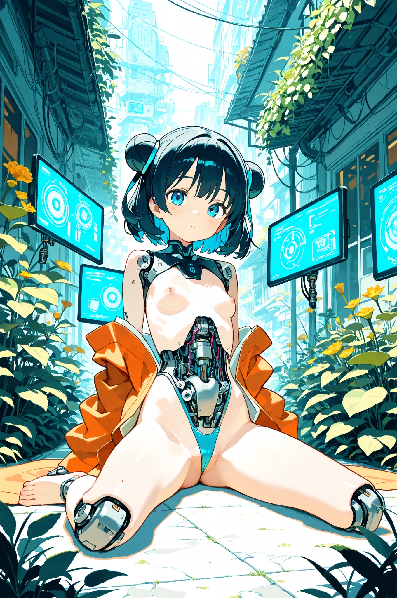 masterpiece,best quality, bear and cute child girl ,tonghuazhen, Ultra high definition、muste piece、top quality、