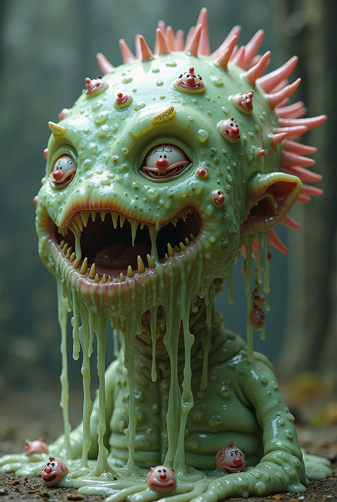 A man with 3 eyes,1 lỗ tai,brain made of screaming grapes