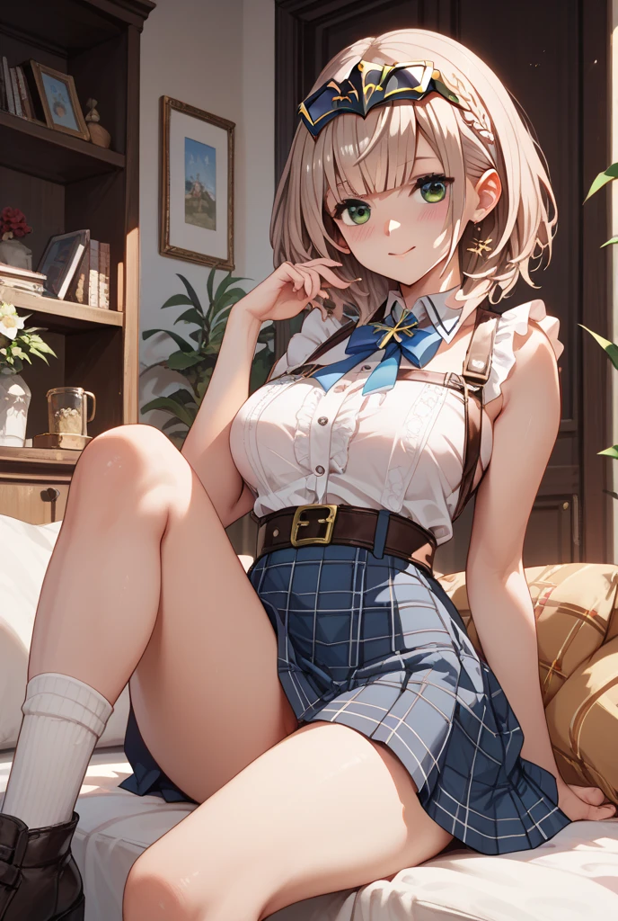 ((highest quality)), ((masterpiece)), ((3 woman:1.5)), cute woman are posing for a camera, (indoors, cute design room, cushion, cuddly toy, books,), ((upper body)), (Lifting SHIRT:1.3), (open your mouth and laugh:1.3), ray tracing, ((tits)), (small nipples), nipples, breasts, hair band, headband, hair bobbles, blouse, shirt, (line up in a row), 12 talents、13 years old、14 years old、15 years old, silver hair, brown hair, blond hair, (navel), jewelry, looking at viewer, necklace, long hair, short hair, (abs),(Depth of the bounds written), (My skirt is completely blown up by the strong wind.:1.2),