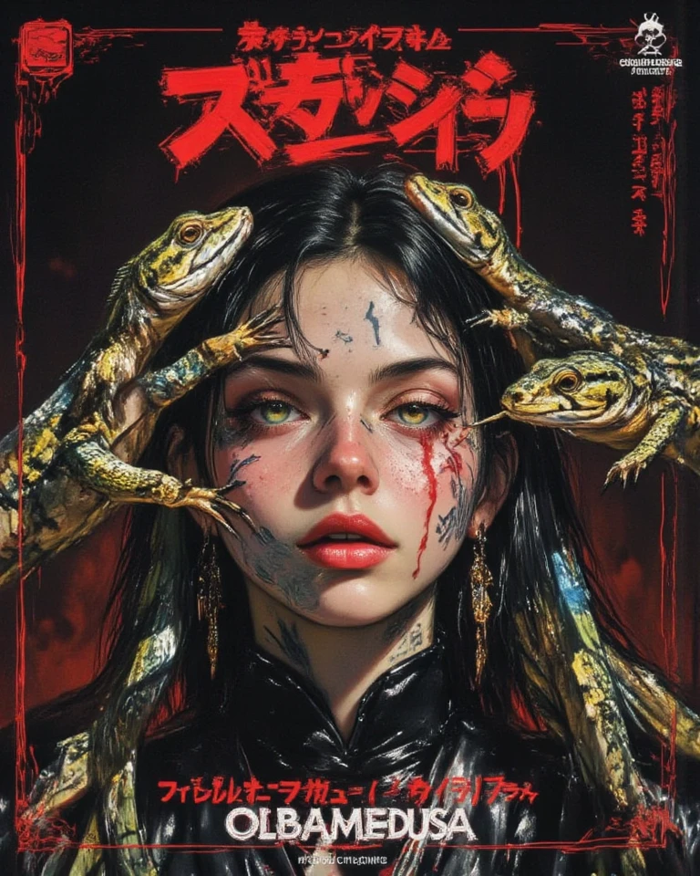 ((high school girl)), ((festival)), ((Choju Jinbutsu Giga)), Creepy, (Horror elements), Creepy , (primitive art), old picture scroll style,Ancient mural style
、Japanese painting
