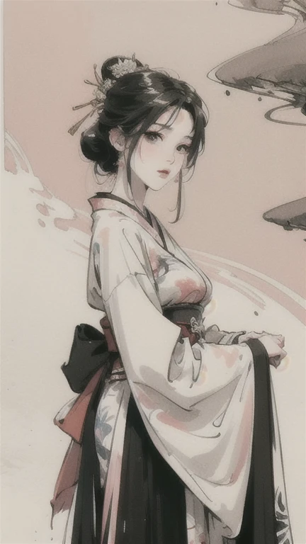 (masterpiece), best quality, good anatomy, shuimobysim, (1 girl: 1), (upper body), (smile), (short hair: 1.2), (hanfu), long coat, (ecchi0.5), (bridge: 1.2), (flowers: 0.6), moon, lantern in ancient China, delicate face, see-through, pink clothes, full body, close-up, back hand, Taoist robe, Thighs, raised high, cloudy, chinadre, overexposed, [wet suit: 1.2], mid-chest, solo, [doll], bare thighs, credibly_absurdres, strong angles, pleated skirt, chinoiserie architecture, single bun, white hair, red eyes, squinted eyes, indifferent attitude, eye shadow, eyeliner, no shoes, ribbon sleeves, earrings, necklace, headdress, mid-chest, sunlight, reflected light, ray tracing, loli, phoenix crown vermilion robe, blush