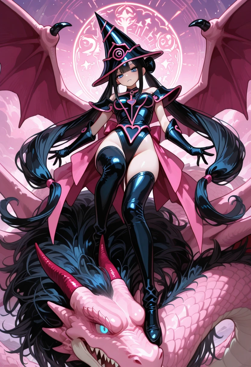 (masterpiece, best quality:1.2),solo, ((1boy)), ((lilia vanrouge as a Digimon)), Mischievous smile, looking at viewer, multicolored hair, black hair, streaked pink hair,((Bat)),(( fairy)), ((Demonic)), ((Pink and Black Body))digimon\(creature\),(( mask covering Eyes))