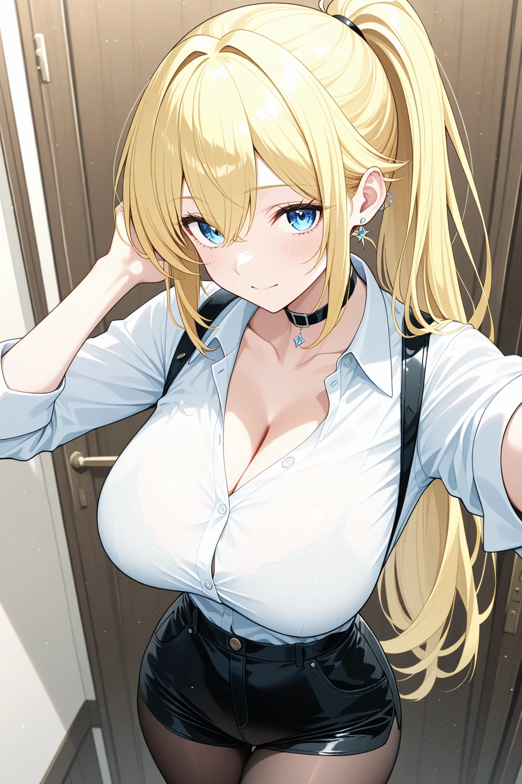1girl, IrinaJelaviÄR4, blonde hair, blue eyes, blush, lipstick, Hot girl, baddie, staring, glaring, bad attitude, mean girl, dare, angry, hate, crazy, smoking, sensual, attractive, masterpiece, best quality, ((unbuttoned , cleavage, necklace, earrings, sexy body,
breasts)) , micro skirt, smiling, navel , exposed belly, exposed navel,(nsfw) not safe for work,school,knot,
classroom , holding a gun, hold a gun