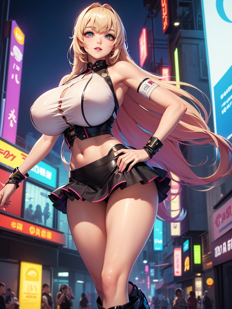 Lumine | genshin impact, master-piece, bestquality, 1girls,25 years old, proportional body, proportional., Wedding Dresses, White Wedding Dress, wedding, gigantic breasts, ,bara, choker, (Graffiti:1.5), Splash with purple lightning pattern., arm behind back, against wall, View viewers from the front., Thigh strap, Head tilt, bored, 10, 10, HD, slight smile,
