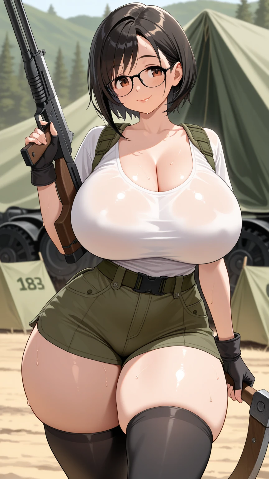 3girls, 1boy,, paizuri, pov, , , penis between the breasts, breasts squeezed together, hahaha, post apocalyptic wasteland, cleavage, midriff, sweaty, ripped clothes, navel, sweaty, wet penis, pubic hair,, badass post apocalyptic girls, my girlfriend gives me a titfuck, looking at the viewer,, post apocalyptic vehicle , nipples slip, sweaty, pubic hair