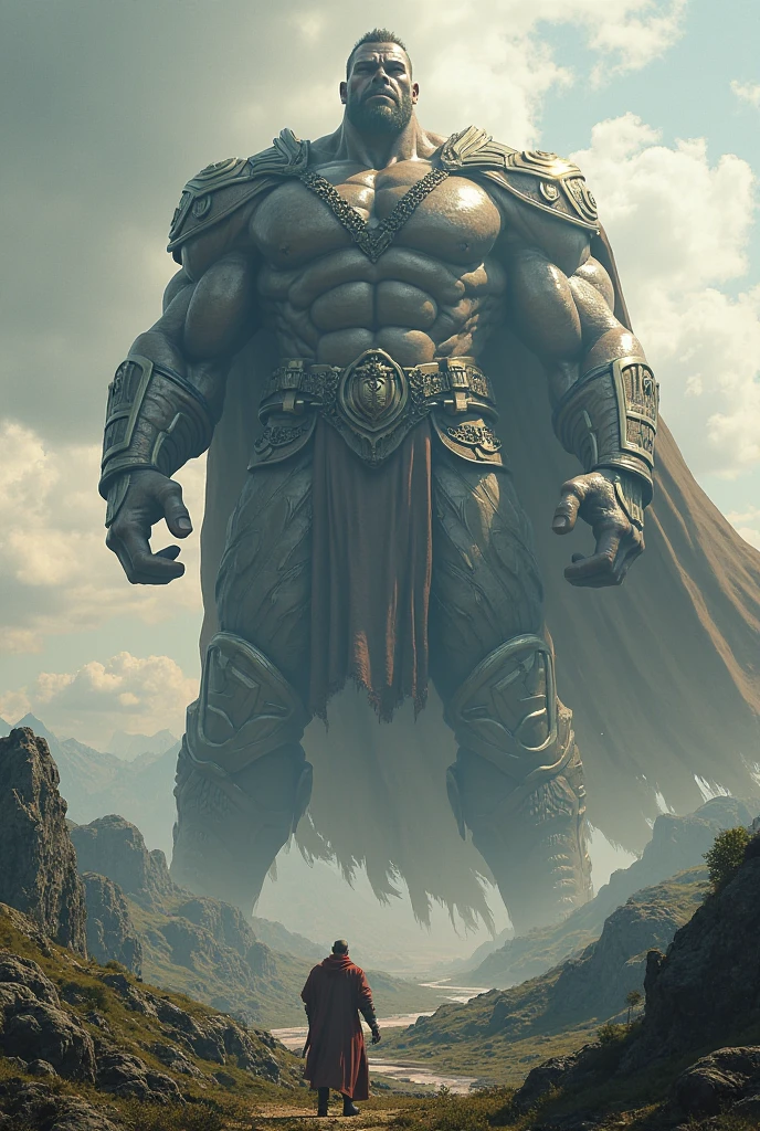 Sculpture、Stone statue、male、Warrior、hero、Shocked expression、Surprised expression。