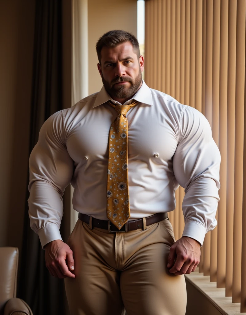 1boy, ginger man wearing a black, (white underwear:1.5), (handsome:1.5), (gorgeous:1.6), (beautiful:1.3), ginger, short hair, rugged, big daddy,