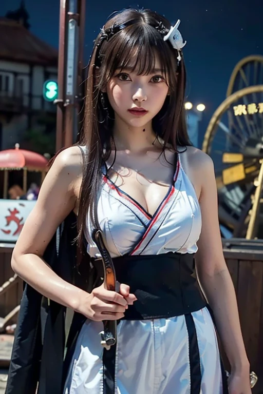 ((Idol Costume:1.5)), ,The cutest gravure idol pose in the world、perfect proportions、big breasts, valley, cute、((18 year old female:1.2))、young adorable japanese face,outdoor festival, official art,Highly detailed CG Unity 8K wallpaper,(masterpiece:1.0),(highest quality:1.0), 超A high resolution,4k,Super detailed, photo shoot, 8K, nffsw, High resolution, kodak portrait 400, film grain, lens flare glow,高いest quality,8K,nffsw:1.2),portrait shot,8K、View viewer、view from the side