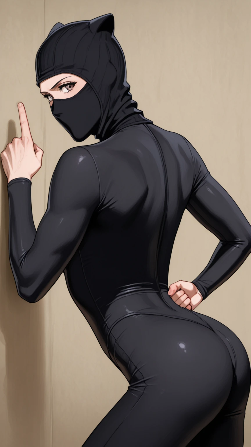 Male arab modern terrorist, terrorist, black balaclava, black bandage, black clothes, thin waist, skinny body, femboy, light skin, makeup, black eyeliner, big eyelashes, black eyeshadow, metal choker,  light tanned skin, bed, 1boy, penis, penis in ass, gay sex, sex