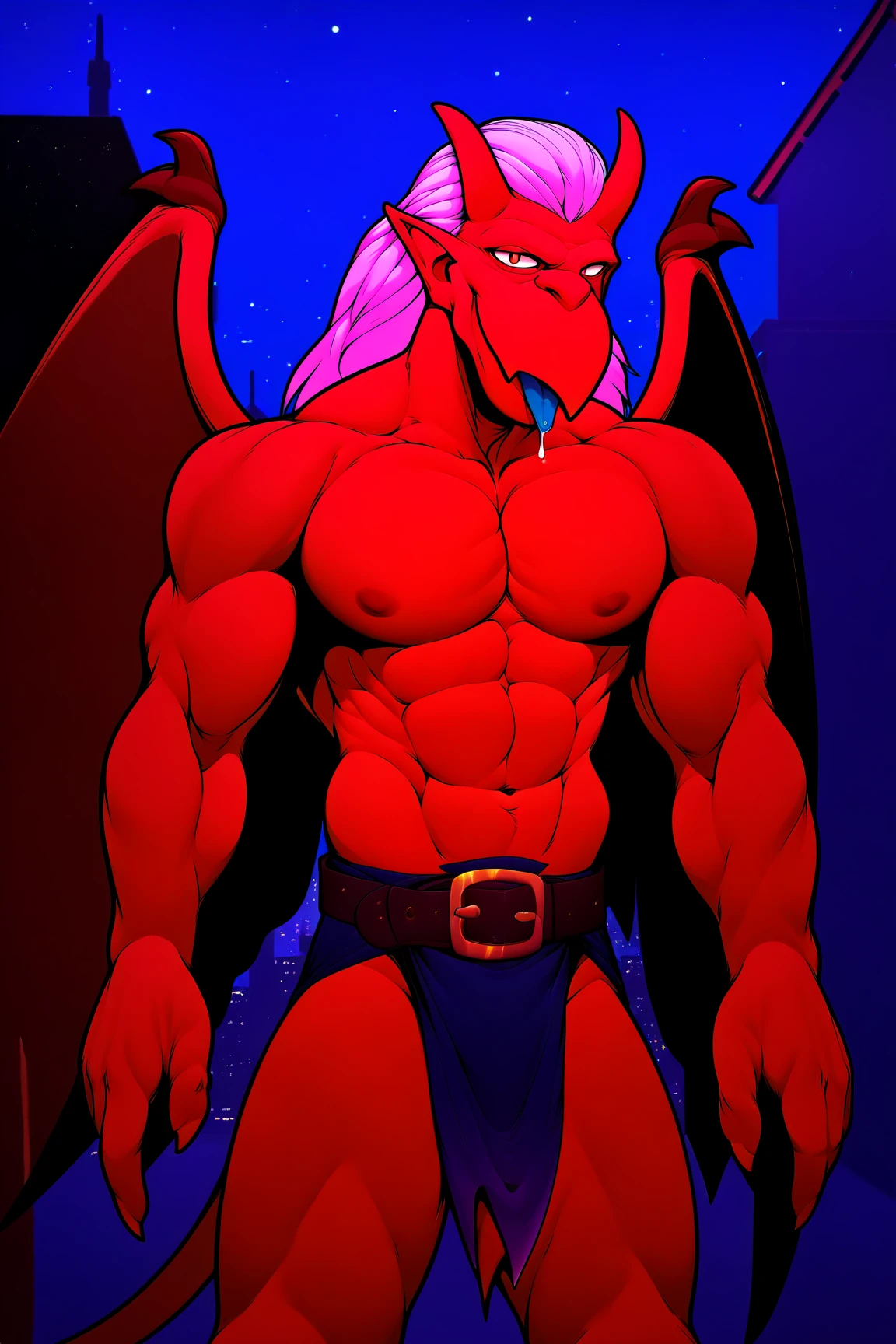 (masterpiece, Highest quality),Teenage boy full body, ((teenager face)),body tilt,Delicate large eyes,Open your eyes,Red eyes,Muscular,Complex,naked,(spine:1.2),Bright colors,(Depth of written boundary:1.2),Raised to be sexy, Restrained arms, like々Shii, Imminent sexual activity, Black Thong, 上半身naked, blush, anger, Intimate lighting, night, Black leather spiked collar, Slave handcuffs, Slave Collar, Longing for, Lewd, Dramatic lighting, Dark Light, Big legs, Big bulge, chain, prison、((Very huge erect penis)),(Huge muscles,苦Shii顔,Crying face,A clear liquid is dripping from the penis.),((Hero Suit,Sperm that blows out,Ejaculate)),Ahegao,((2boys,Anal Sex)),(((Ethnic face tattoos,Ethnic pattern body paint,Magic Circle Pattern Tattoo、))),Iron Restraint Bracelets and Armor,Hands and neck are chained,Devil horns and wings,