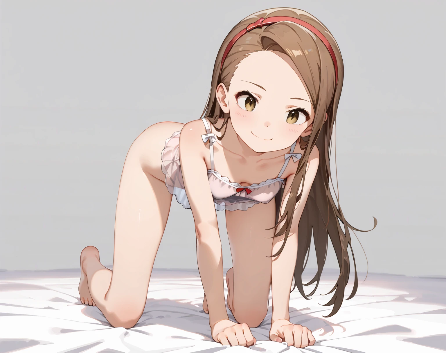 brown_nipples, detailed_nipples, perky_nipples, smiling