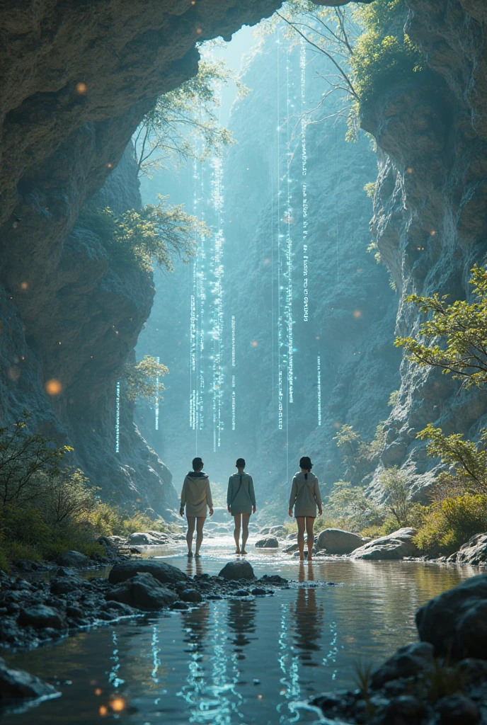 Some friends are on a trip in the forest and find a river in the middle of the forest. Everyone gets down there and has fun playing water sports. Once a portal emerges from the water and pulls one friend into it