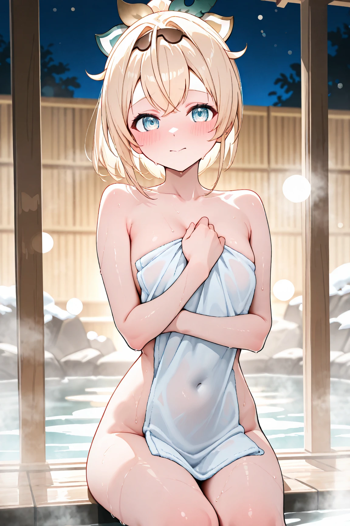 score_9, score_8_up, score_7_up, score_6_up, score_5_up, score_4_up,  source_anime,
foreshortening, looking at viewer,  dutch angle,  toki_\(blue_archive\), blonde hair, blue eyes, solo, towel, expressionless, covering self, blush, embarrassed, onsen, winter, convenient censoring, towel
 <lora:Chocochip-1024-Prodigy-32:1> <lora:sdxl_asanagi_v1:0.7> asanagi
