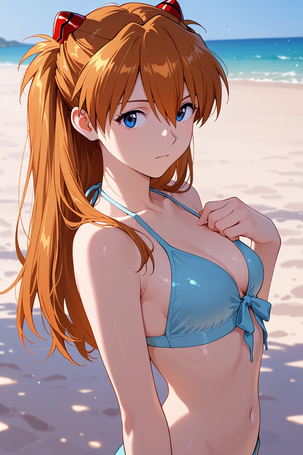 nami \(one piece\), cabelo laranja, olhos azuis, bikini blue, sexy, melhor qualidade 4K,