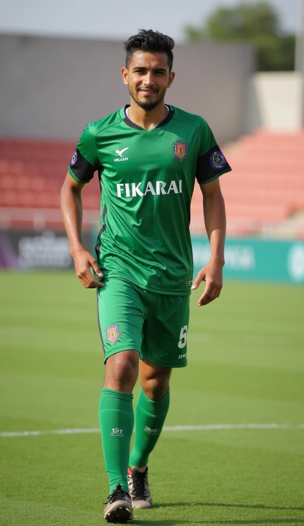 A green indoor soccer uniform that the team is called iteipa