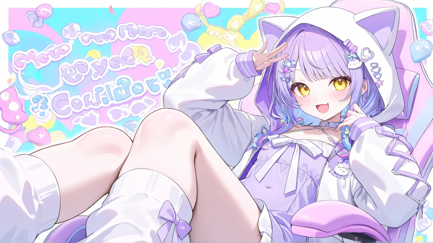 A world of fairy tales and wonderlands,Colorful and lively atmosphere,confeti,sweets, Toys, Stuffed animals are floating in the air and scattered.,A pile of extra large cream puffs,A mountain shaped like a cream puff,fluffy hair,Odango Hair,Keeping hair together,rainbow-colored hair,A voluminous princess-like dress,Iridescent dresses,tiny girl,Nipple bumps,SEX,A lot of cream is attached to the breasts,A face delighted with pleasure,AHE Face,ecstacy,Stuffed animals and sweets go wild,drooling,Smile on his face,insertion,being attacked by sweets,