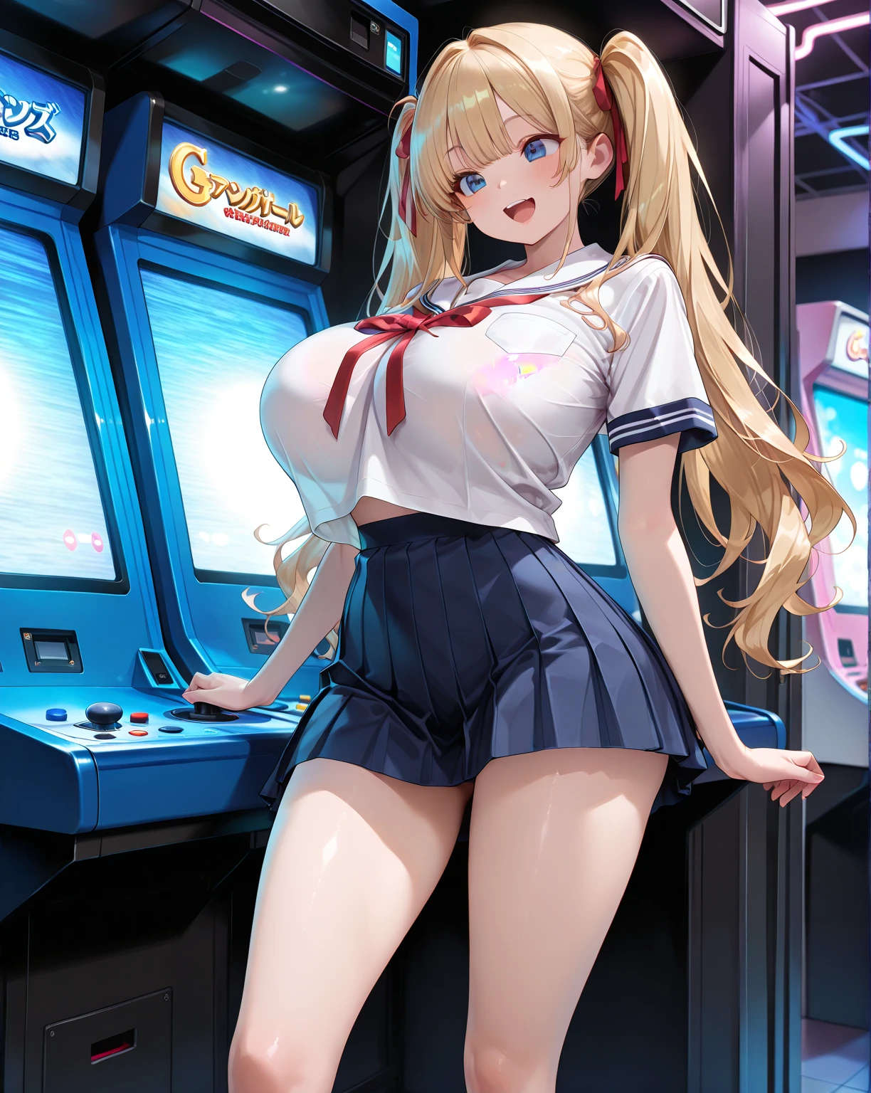 highest quality、complete limbs、full finger、(((Women with blonde hair:1.3)))、medium hair woman、Beauty busty woman:1.3、Light Blue Bunny Girl、(((Light Blue Bunny Girlレオタードを着た女性:1.3)))、A woman wearing a bunny girl headband、(((woman wearing light blue pantyhose)))、casino、slot、roulette、big smile、squatting down