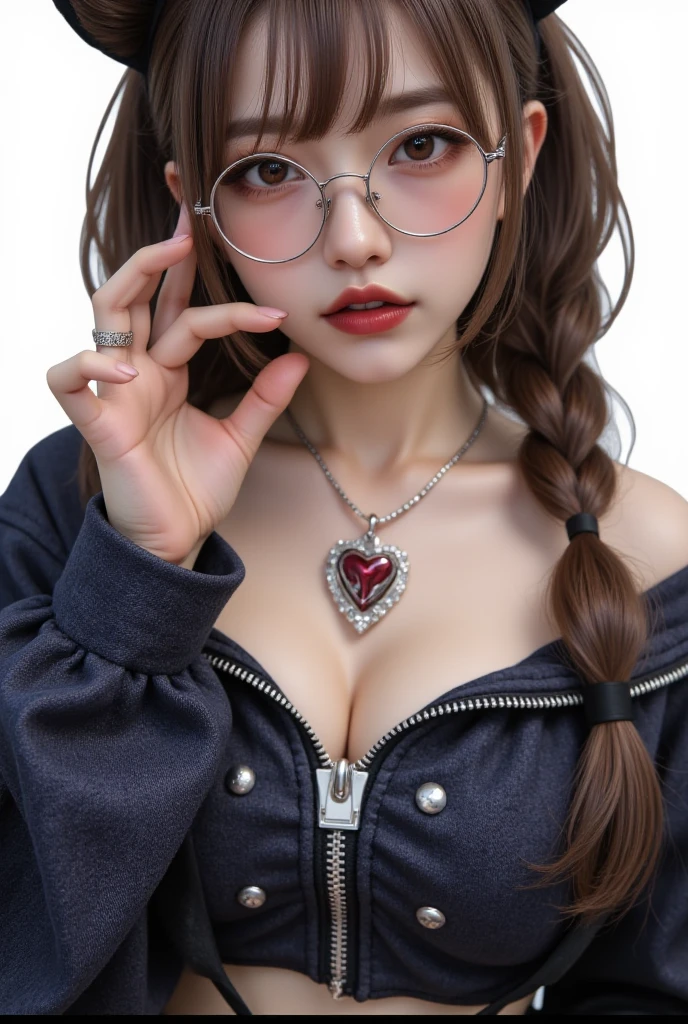 Fine、(The best illustrations)、8k UHD resolution、intricate-detail、top-quality、realisitic、ultra-detailliert、The best lighting、Best Shadows、Soft lighting、Ulutra HD、Ultra-realistic、Tindall Effect、Photorealsitic、(High Detail Skins:1.2)、 (Intricate details, makeup, pureerosface_v1:0.5), (Detailed beautiful delicate face, Detailed beautiful delicate eyes, A perfectly proportioned face, High detailed skin, Detailed skin, best ratio four finger and one thumb, arms below breasts, Tattoo with a red glow under the stomach、Awesome awesome, wide hips, smooth midriff, skiny and thin, __Fashion__, __hair__:1.25)、Digital SLR、 absurderes、(masutepiece: 1.3), (max resolution: 1.2), (Ultra HDTV: 1.2), cinematric light, Detailed eyes and skin, detailed facial features, , (Sharp Focus: 1.2), (Focus on Face:1.2),Perfect Style, Beautiful face, acurate, Anatomically correct, Highly detailed face and skin texture, Detailed eyes, Double eyelids, Thin eyebrows, Glitter Eyeliner: 1 Natural cheeks, Glossy skin, Fair skin: 1.2, (Glossy lips: 1.4),、 (Shy look: 1.2),Highly detailed facial and skin texture, Detailed eyes, Double eyelids, Natural cheeks, , shiny lips: 1.4,Exposed cleavage、1 beautiful devil woman from hell, surreal female portraits by David Hockney and Alphonse Mucha, Portrait of a seductive woman、Fantasy Art, Chinese Doll、Chinese actress、Dungeon、The dragon、Devil's Palace、Devil's Torture Chamber、natta、Dark style 、In the Dark、(Detailed spooky backgrounds:0.8), magia、 女の子1人、Evil Nun、Dark Necromancer、Succubus、Devil's Daughter、Umi Shinonome、Bat Wings,(((Demon Horns)))、 ((((Huge glasses, Otaku Glasses, thick glasses, Round glasses)))),(((Colossal tits)))、(Devil's Tail)、(red eyes glowing:1.6)、red eyes make up very sharp and detailed, The eyes are very well made up, ((Red Eye:1.0)),intricate tattoos, demonic intricate tattoos, thigh tattoos, body tattoos, masterpiece、The most beautiful face、a baby face、Charming smile、plump beautiful red lips、Muscular seductive body、The enchanting body of the devil、devil style、Seductive Black Magic Costume、The long-haired、Braids、Black hair、Ponytail distortion、, Ponytail with a bow tied at the back of the hair, Beautiful expression、Body Up、Large breasts emphasis、Bust, Super tight breasts, Breast augmentation surgery, The breasts are very big and round and round,Toned waist、Wide buttocks、 lowkey, cowboy lens, (Black Phoenix Dress: 1.0), devil crown, Red sparkling gemstone necklace、Jewelry Gwise, wearing black mesh socks,Wear light red、nffsw, nffsw, Meet beautiful girls, Look at the girl's body,