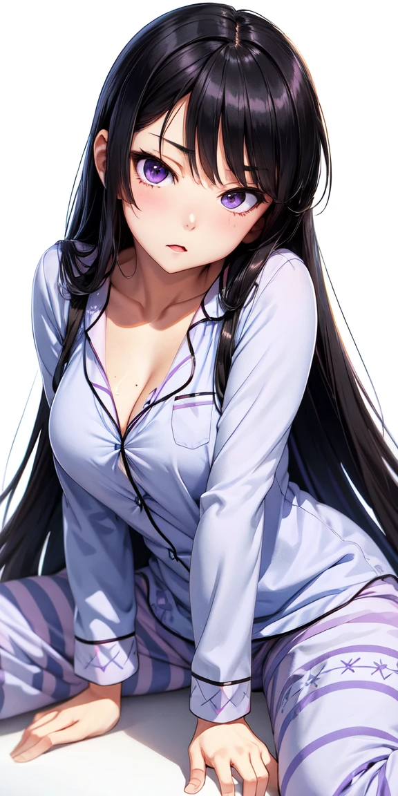 eruchitanda, This is Chitanda, Long Hair, Black Hair, bangs, blunt bangs, (Purple eyes:1.1), Side Lock, smile,
break skirt, , serafuku, kamiyama high \(hyouka\), Black Skirt, Long sleeve, Black sailor collar,
break indoors, classroom,
break looking at viewer, (Cowboy Shot:1.5),
break (masterpiece:1.2), highest quality, High resolution, unity 8k wallpaper, (figure:0.8), (Beautiful fine details:1.6), Highly detailed face, Perfect lighting, Highly detailed CG, (Perfect hands, Perfect Anatomy),Stiff shoulder, (Brown eyes:1.5), Brown Hair, (Big Breasts:1.5), Hot face, 赤面 break ((Sexy Underwear:1.3)), break indoors, ((lying o bed:1.3)), ((Arms above head:1.3) break looking at viewer, (Cowboy Shot:1.5), ((Dutch Angle:1.3)), ((spread legs:1.3)), break (masterpiece:1.2), highest quality, High resolution, unity 8k wallpaper, (figure:0.8), (Beautiful fine details:1.6), Highly detailed face, Perfect lighting, Highly detailed CG, (Perfect hands, Perfect Anatomy),