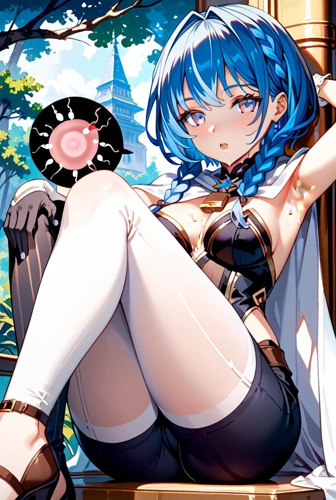 (masterpiece),best quality, expressive eyes, is a perfect face,sit down, sit down on ground, legs on the ground, 1 girl,
Big breasts, H cup, Good chest,focus, arms crossed, beautiful, A gorgeous one,highest quality, 8K quality,semi-bare,Sexy big ass,Fiddling with sexy ass,Expose sexy breasts,exposed ,Protruding anteriorly and posteriorly,huge breasts,have fun,blush,cleavage,nipple,furinadef