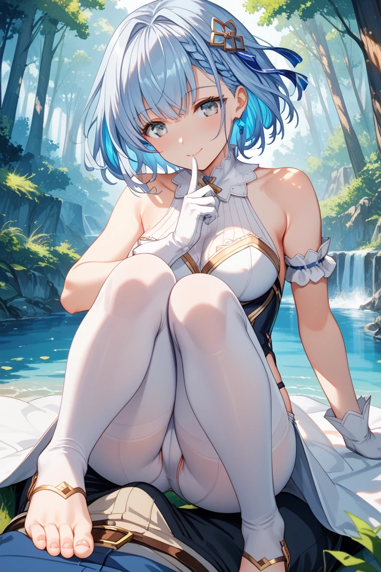 ((fullnude) (Wareme) R18 Highest image quality Standing picture Beautiful girl Full body Small breasts Glaring Short hair Boyish Humiliation Hot spring Bullish Ashe FFⅫ Clothes are torn