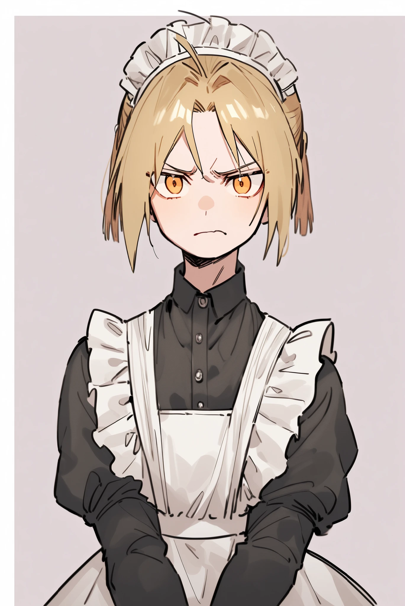 Edward Elric、Maid Outfit、tighten your neck