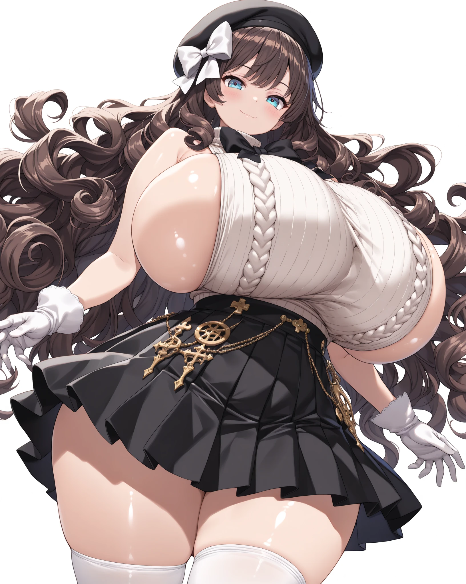 ((highest quality)), ((masterpiece)), (detailed), Perfect Face, Define the body, Big cleavage, Big Hips, massive legs, Overflowing breasts, Fat arms, Underbust, Fat, Xenoblade Chronicles 2 Mithra, extremely obese, ((body tied up with rope)), dark warehouse, angry,