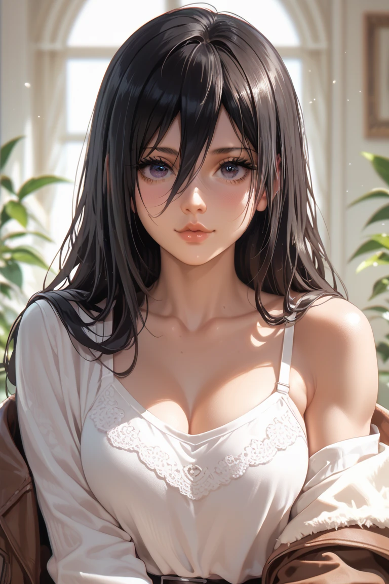 (best quality, ultra-detailed, photorealistic), unreal beauty, perfect body with nice breasts, nude, nipples, pubic hair, long straight silver hair, mystical garden, morning sky, trees