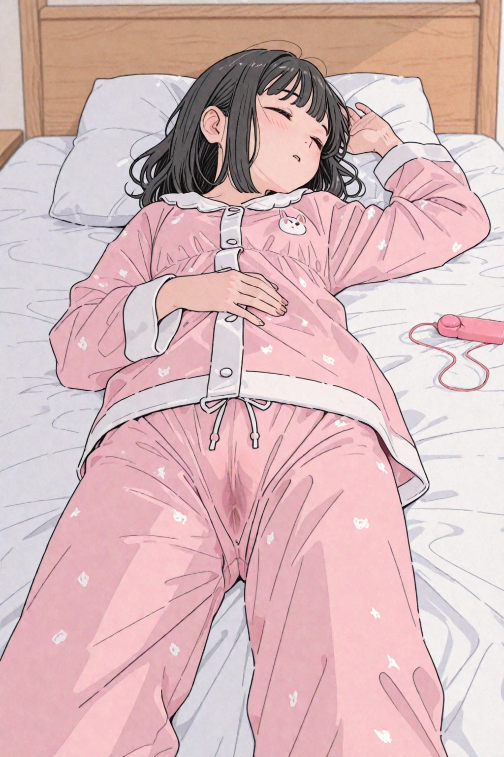 <lora:redrantem_v1_res:1>, 1girl, full body,
<lora:toi8Lora_toi8V10:0.25>, <hypernet:granblue fantasy 2:1>, <lora:mikaStyle_10:0.25>,
brown hair, green eyes, heart, white thighhighs, blue pajamas, on bed, twilight, bedroom, bottomless,