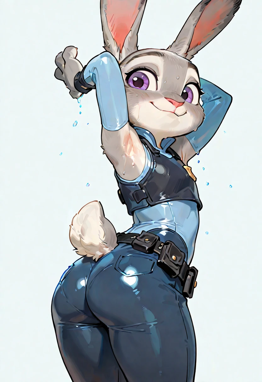 best quality, masterpiece, solo, 1girl, JudyHopps, police uniform, sex, cum x1000