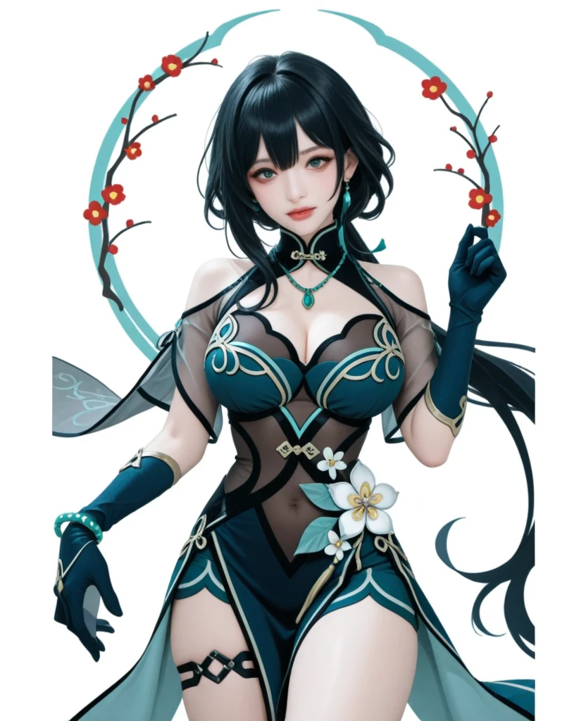 <lora:edgLycorisGaruda:0.8> (edgGaruda_dress:1.2), Haute_Couture, bird_woman, wearing [Haute_Couture|edgGaruda_dress], designer dress, large breasts,   <lora:Hu_Tao_Genshin:0.75> Hu_Tao_Genshin, 1girl, solo, long hair, red eyes, brown eyes, flower-shaped pupils, twintails, hu tao \(genshin impact\),, ultra detailed, masterpiece, best quality, aesthetic, detailed,