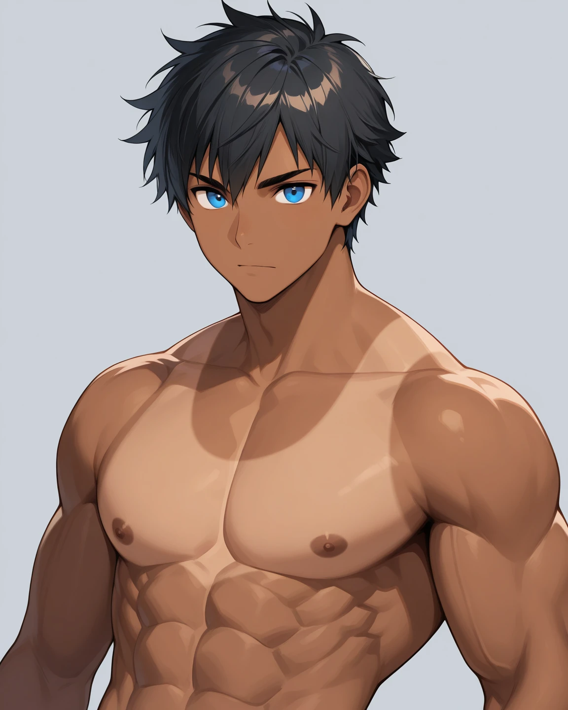 Ishimi, 1boy, ???, 13 year old boy, barechested male, muscular ???, abs, biceps, pectorals, muscular pectorals, looking at viewer, original, (masterpiece), (illustration), (extremely fine and beautiful), perfect detailed, photorealistic, (beautiful and clear background:1.25), (depth of field:0.7)