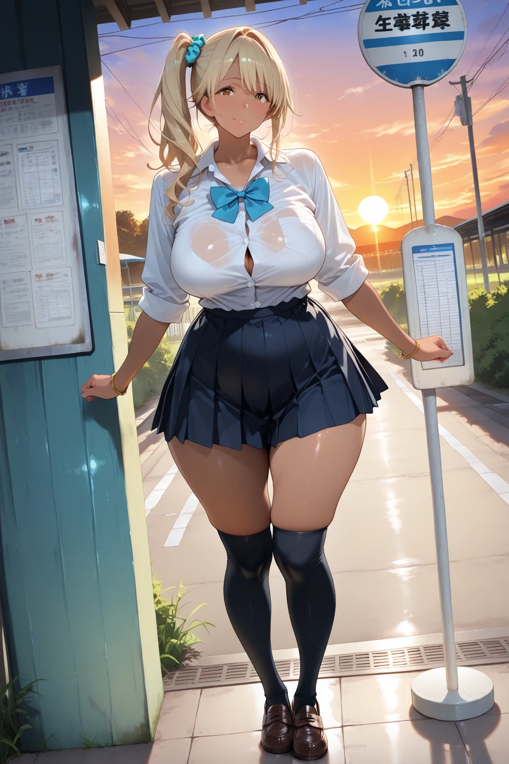 Two girls standing side by side,high school girl,RAW Photos,High Cut,Low Angle(school uniform,mini skirt,Pleated skirt,Flashy Panties,Exquisite panties,pubic hair),Raise one leg,smile,barefoot,Cowboy Shot,cameltoe,from below:1.3,pointybreasts,Ultra HD,Highest quality, Ultra-high resolution:1.3, Brown Skin(very fine and beautiful skin),blonde, Black gal, Highest quality:1.3,(masterpiece), (Very detailed8K:1.1),Very detailed,Cinema Lighting, Detailed light, Best Shadow, Dynamic Angle,(Super big breasts:1.8), Plump thighs,Wet,Indentation:1.1,Poolside