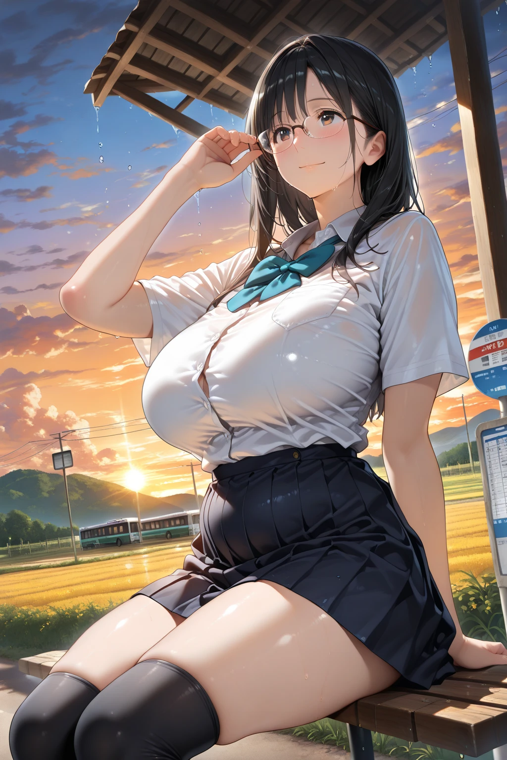 (Magazine Cover:1.8)、((((SFW:1.8))))、Stand and spread your legs、 pretty girl, Highest quality、超High resolution、High resolution、Extremely detailed CG、8k unit wallpaper、17 years old、Beautiful attention to detail、(((school uniform)))、(((Super shiny panties)))、((( Dark Skin ,Pleated skirt , Cleavage ,)))、(Shiny body,:1.5)、 Embarrassing、(Ahegao)、(Sticking out tongue and drooling)、shy、