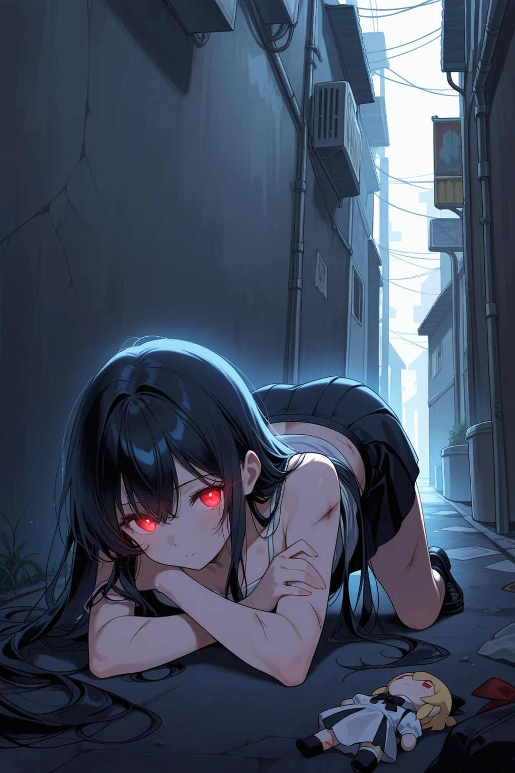 ghost、darkness、Dimly lit room、真夜中の古いghost屋敷の中で、ruins、Girl、Girl、Short、Younger、Lower school year、Baby Face、Both eyes open、Pale skin、Nipples、flat chest、Dynamic Angle、Glaring、Creepy、scared、suspicious、suspicious、Ghost、My clothes are torn、Half naked、The body is slightly transparent、My legs are disappearing、I feel lifeless、Dead、Ghost、Panties、Injured