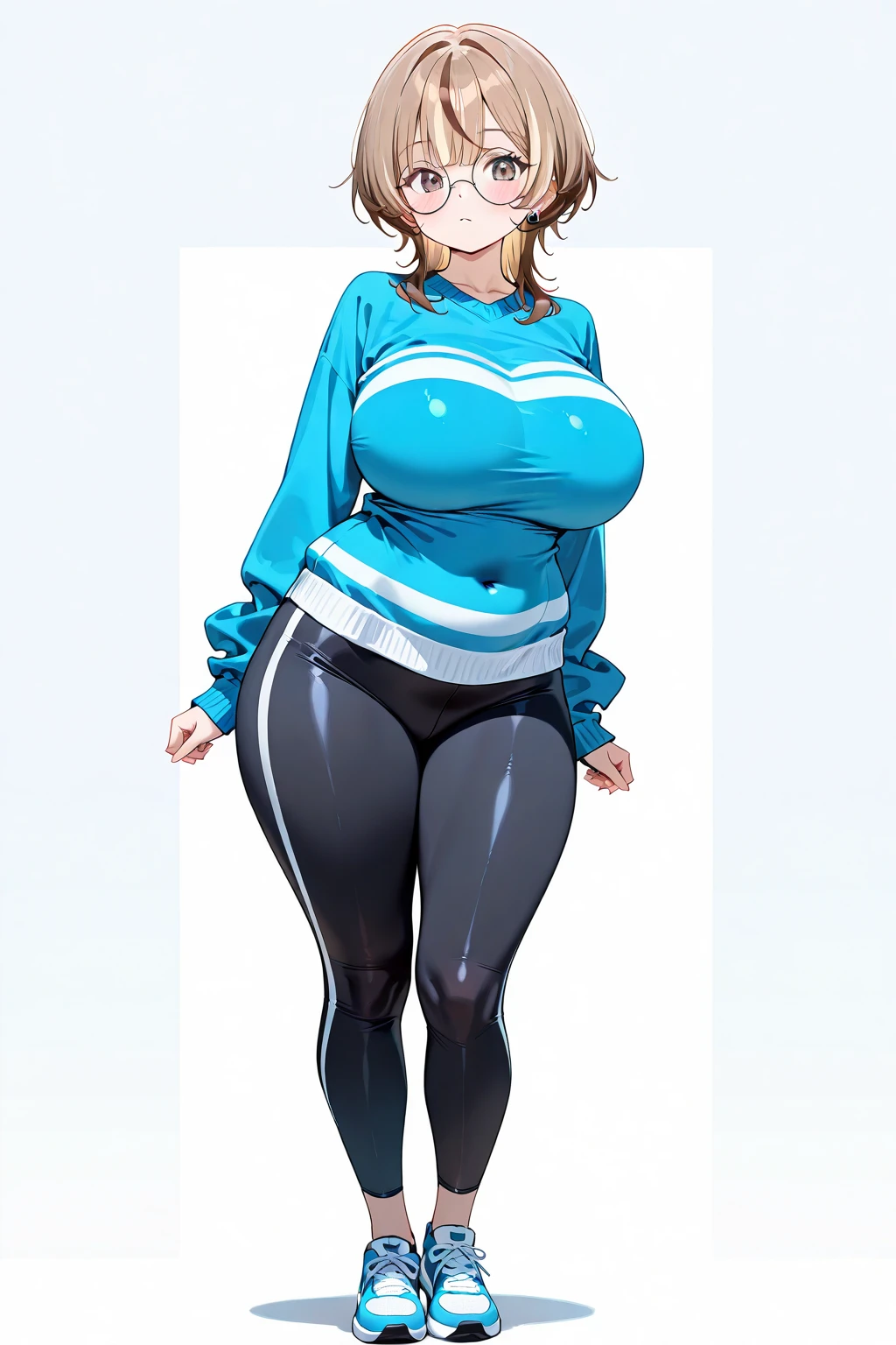 Big Tits Beauty Big Tits ZZZ Cup belly button stomach Embarrassed Shyness Thick thighs Plump pants Skinny