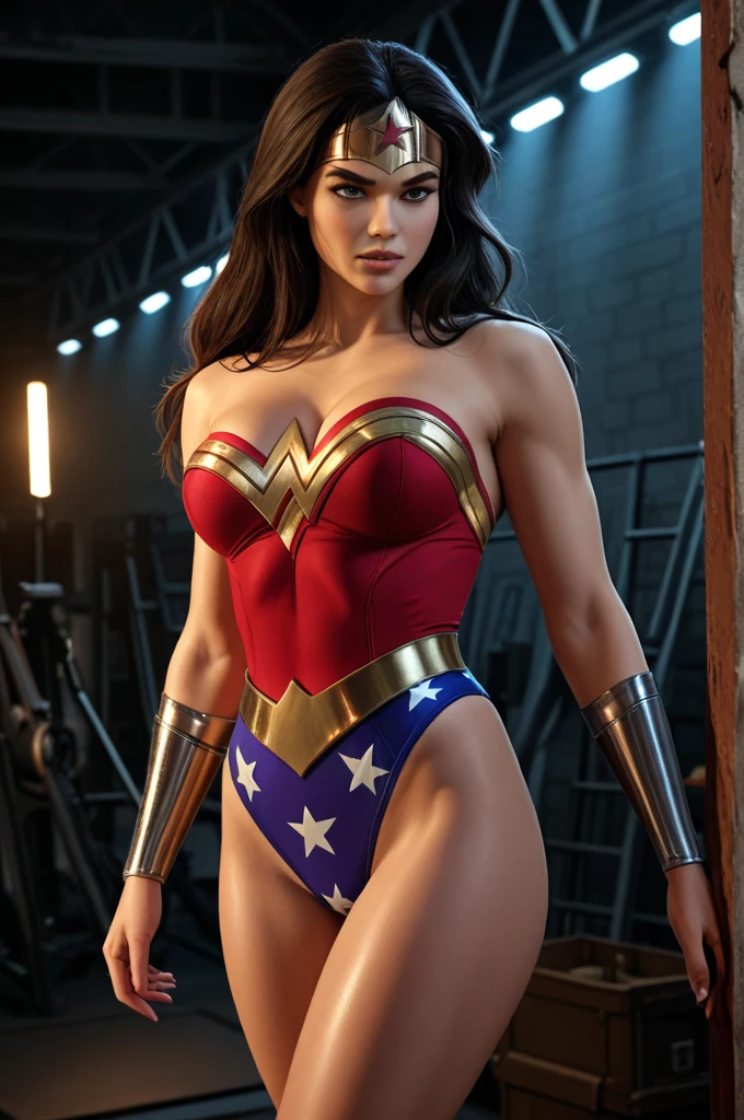 Brazilian actress Alessandra Negrini, (bandage:1.3), gorgeous body, gorgeous breasts, shorts, cosplay Wonder Woman, shot in dslr, detailed face, cinematography, maximum details, neutral colors, hdr, soft colors, soft cinematic light, insane details, intricate details, hyperdetailed, masterpiece, 8k, wallpaper, (detailed), hdr, high quality, ((highly detailed skin, skin details)), sharp focus, 8k uhd, dslr, high quality, film grain