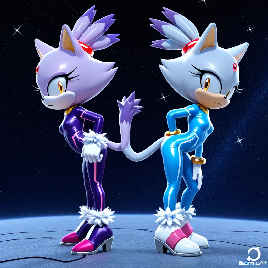 Blaze the cat, sexy wrestling