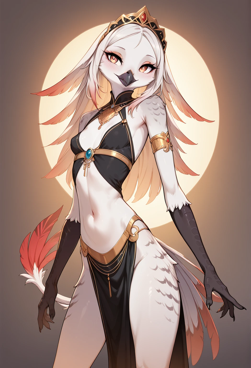 ((masterpiece, best quality)), (Pokémon), (jolteon) (furry), 4k, Detailed, Intricate Details, solo, one character, eye patch, woman with an eye patch, best quality, (female), fluffy fur, (tail), (2 ears), exposed navel, detailed breast, long flowing hair, fluffy fur around the neck, good anatomy, wide hips, wearing black poncho, looking at the viewer