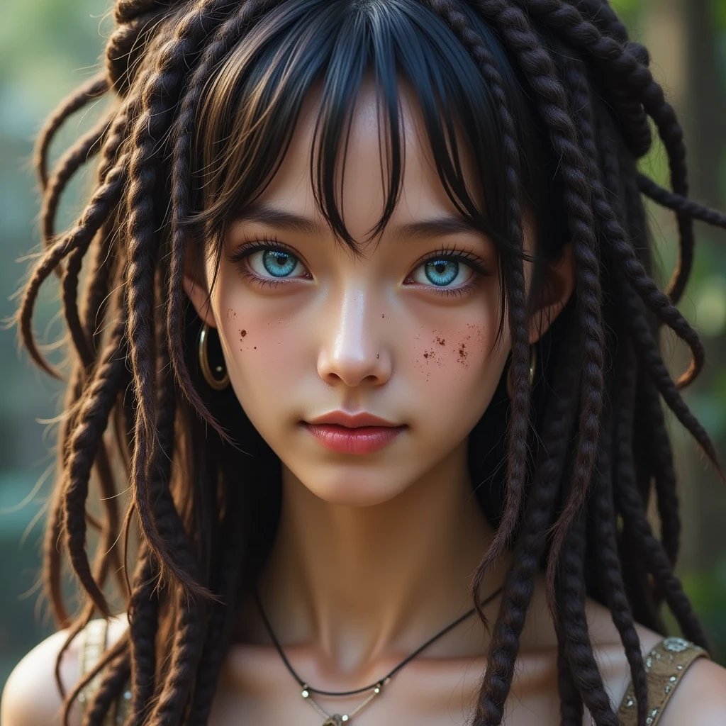(masterpiece, highres, detailed),1girl,<lora:normaldreadlocks:0.5>,dreadlocks,torn clothes,