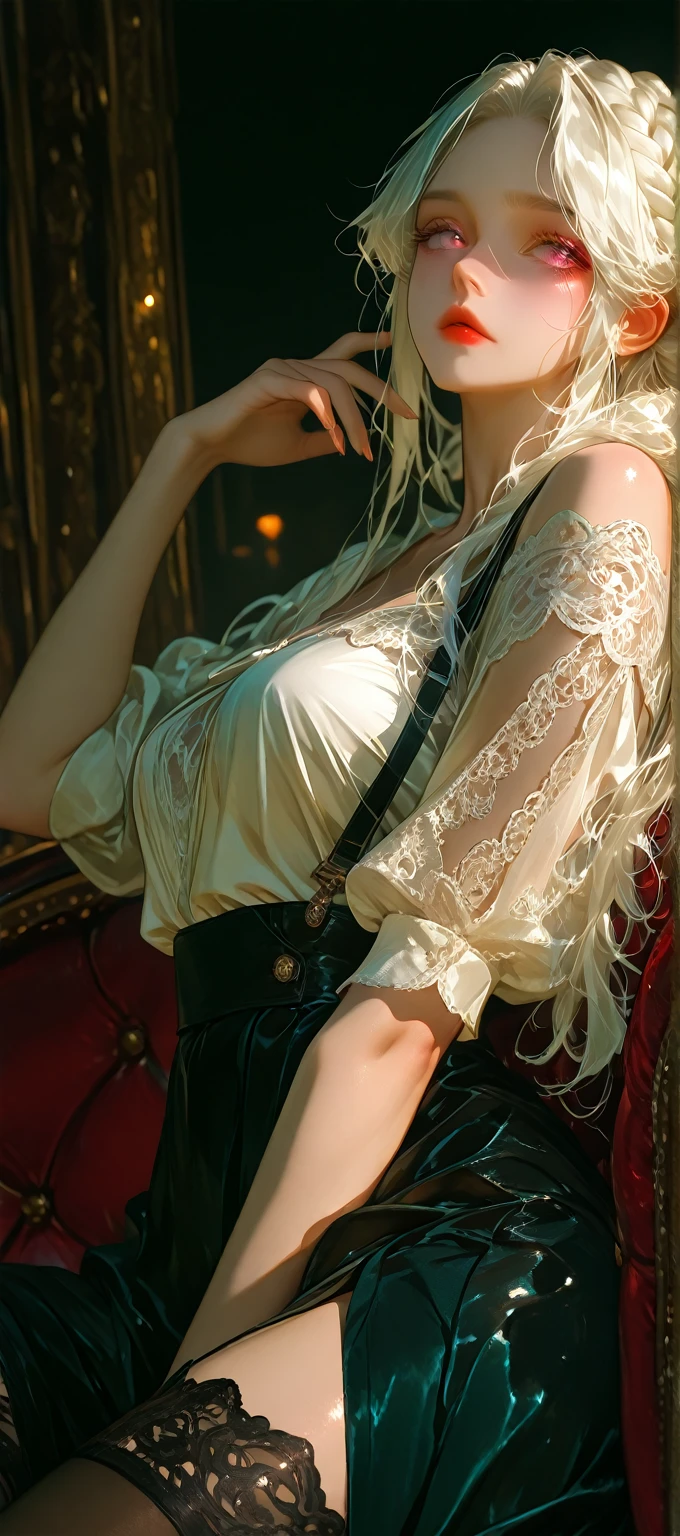 ((Bare shoulders)), ((Full breasts)), ((The skirt is very short)), ((Sexy legs)), ((knee shot)), ((Standing, Elegant posture)), Practical, Fashion Girl, Red lips, Mature women, Exquisite makeup, big eyes, beautiful, (best quality, masterpiece:1.2), Extremely detailed, (Practical:1.37), ((Random Scenes, Random shooting angle)), ((Sexy long legs)), Young and energetic, Charming model, (Exquisite eyes, Delicate lips), Show a bright smile, Create stunning girl images, warm color, Extremely saturated colors, Official Art, Extremely detailed的 CG, Unity 8K wallpaper, (High Dynamic Range :1.4), (Movie atmosphere),(Soft colors), (Natural skin texture, ultra-Practical, Soft Light, sharp),(Very detailed), night, moonlight