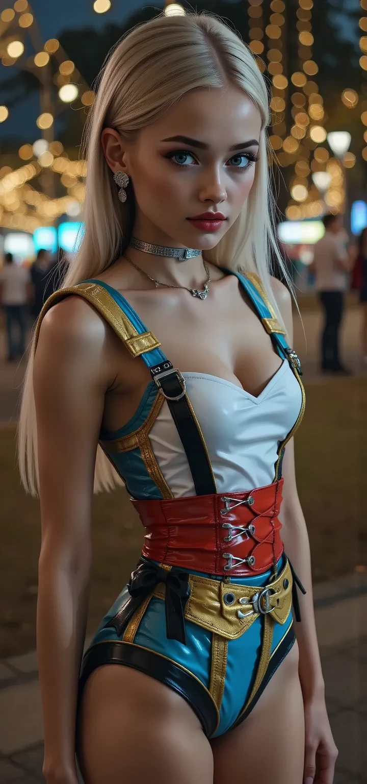 Sexy Harley queen in a well defined cityscape