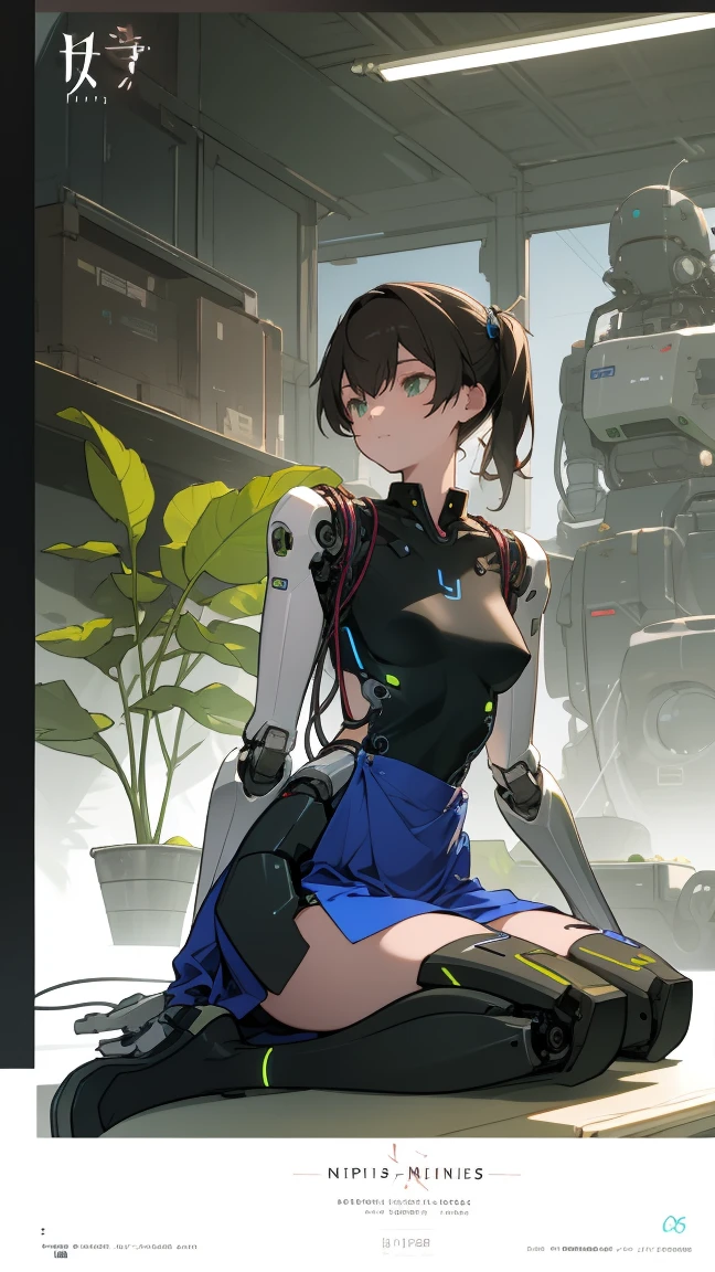(realistic:1.4), (Raw photo)table top, highest quality, very detailed, (realistic:1.4), (8K, 4k, highest quality, High resolution, 超High resolution:1.1), 8K portrait,1 girl, Japanese アンdroid gid,Plump , announcer,Control panel,アンdroid,droid,mechanical hand, ,robot arms and legs, black hair,Machine body,dull bangs,white robot parts,perfect robot woman,charging spot,long tube,A thick cable was connected to his neck...,ceramic body ,Machine body, mechanical ear covers,アンdroid,robot humanoid,a little chubby,panties,full eyes,perfect machine body,white robot body,laboratory of the future,アンdroid factory,mechanical ear covers,white and light blue uniform,aqua accent costume,
