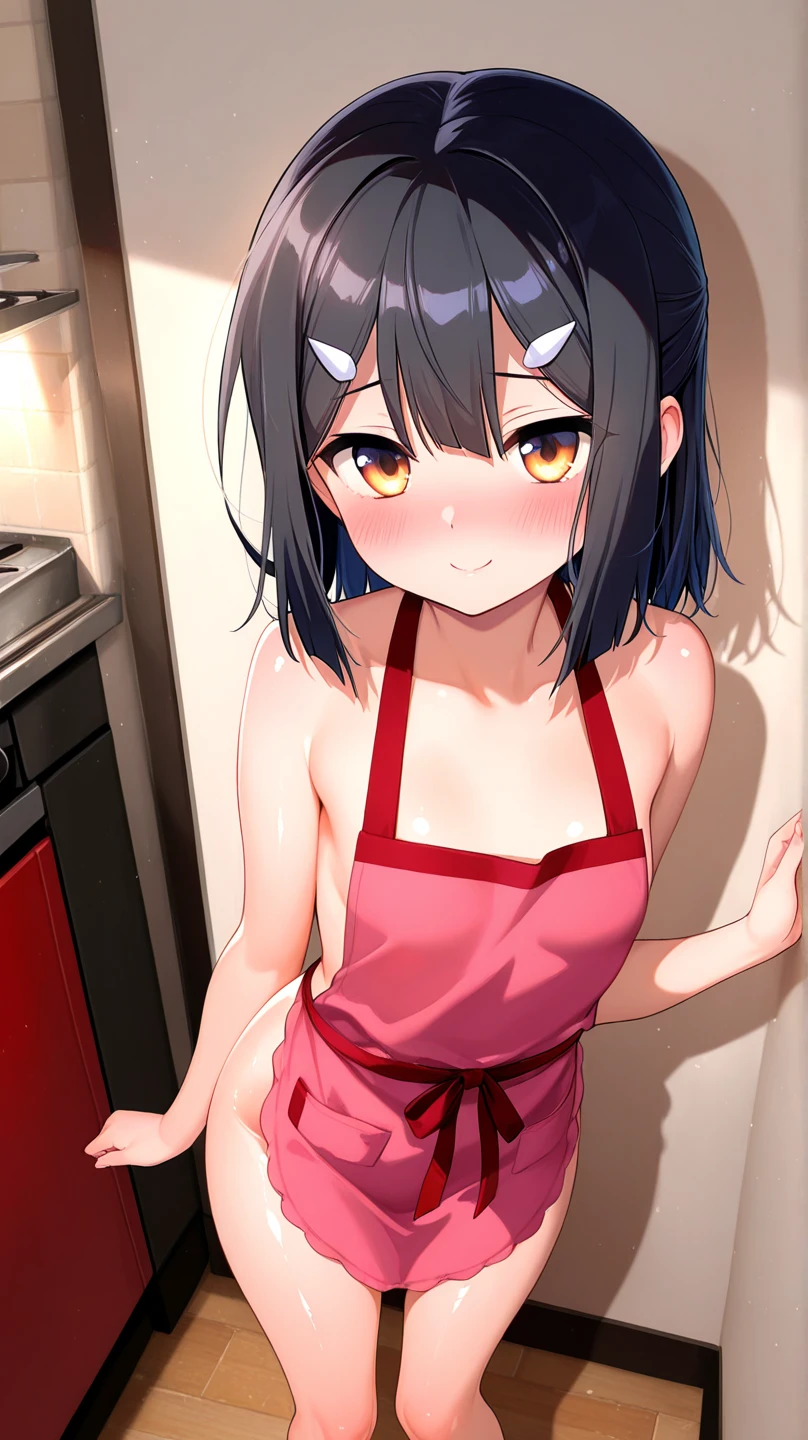 score_9, score_8_up, score_7_up, score_9, score_8_up, score_7_up, 1girl, kitchen knife, holding kitchen knife, @_@, tearing up, black hair, bangs, blush, smile, crazy eyes,
, <lora:Henkuma_PonyXL_V2_dim32-000032:0.9>