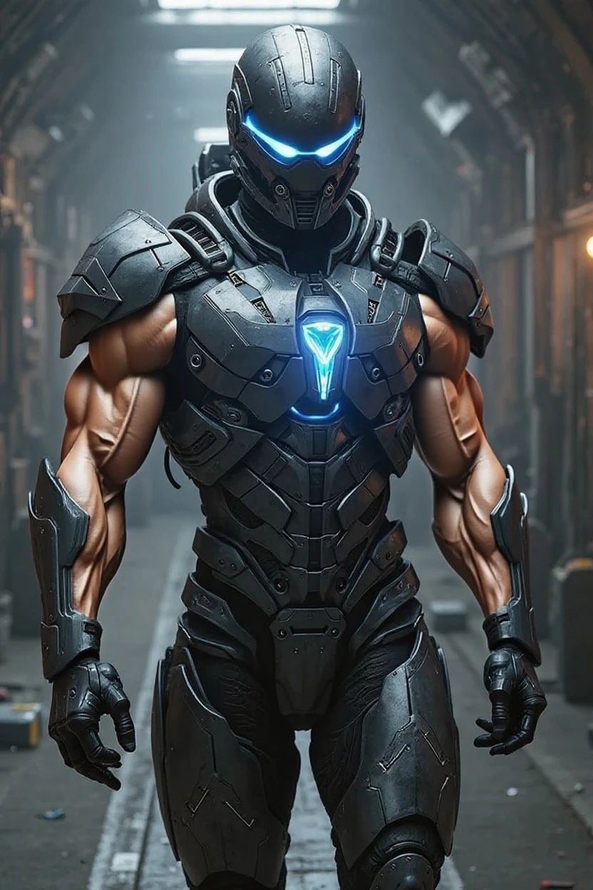 muscle drone, brainwashing, submerged in amniotic tank, tube connected to body parts, male, hypno visor, bulging muscle, electro shock