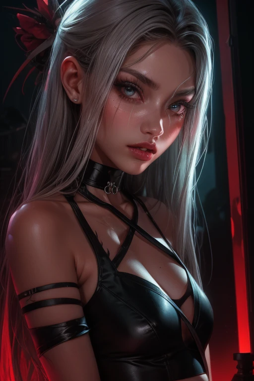 Zombie girl with a huge scythe in her hands