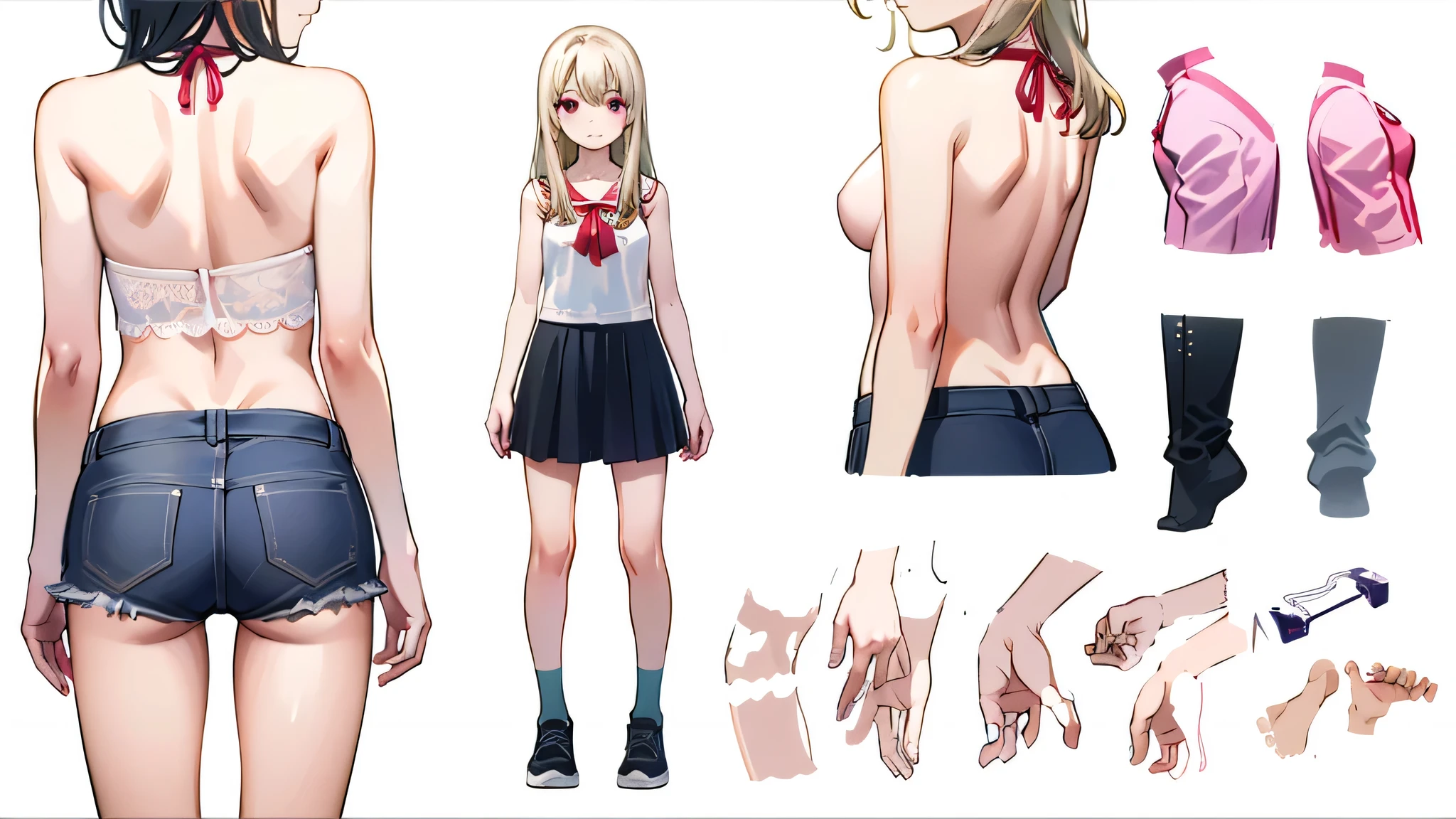 Smooth anime CG art、Focus Only、1 girl、Front view、(((All naked)))、((Full nudity))、naked、(((Small breasts)))、(((brown eyes)))、(((sweat)))、Semi-short hair、(((Sweaty)))、Watery eye、blush、(((Embarrassed look)))、((Open your mouth))、(((standing)))、(((simple background)))、(((fullbody shot)))、(((peeing self)))、(((arms behind back)))、spread your legs