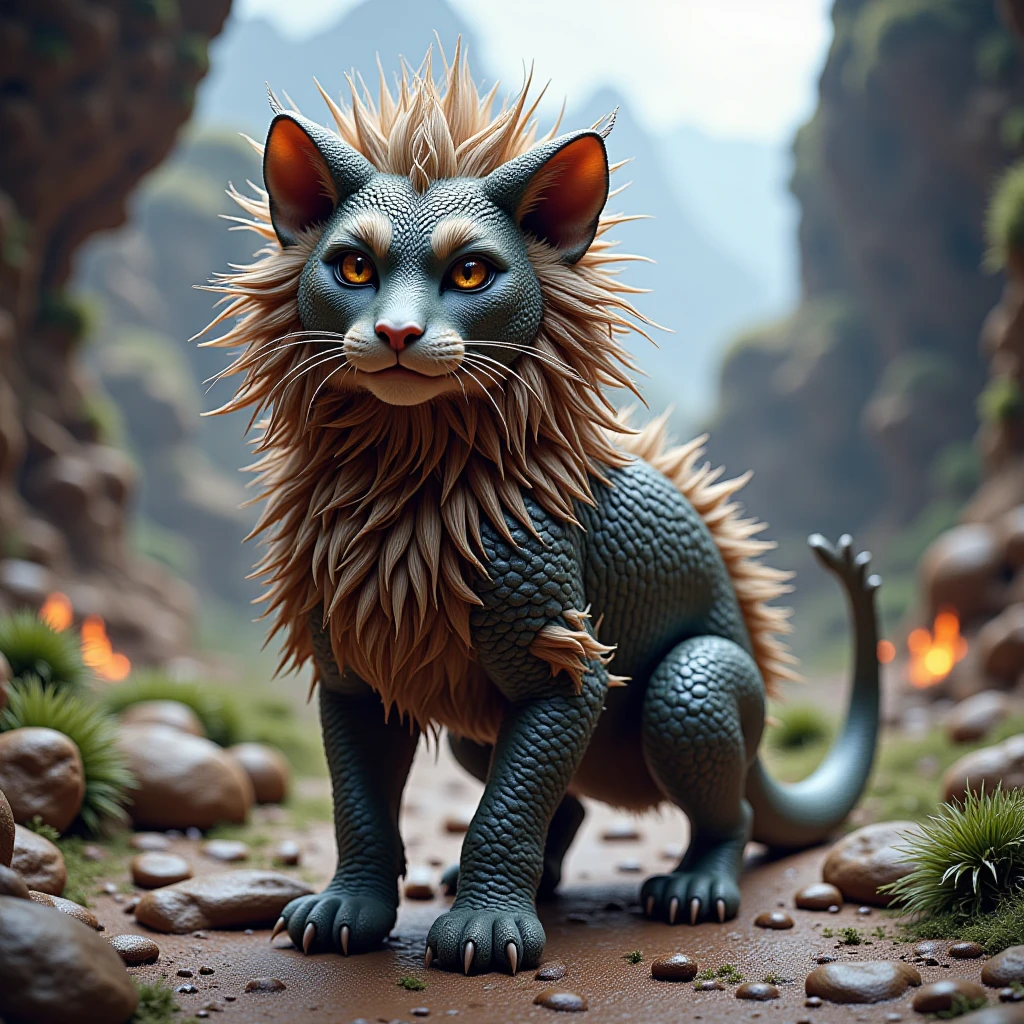 Jade Faucet: A mythical creature with the head and wings of an eagle and the body of a lion, with jade feathers and claws. It has the strength of a lion and the speed of an eagle., able to fly high and observe everything