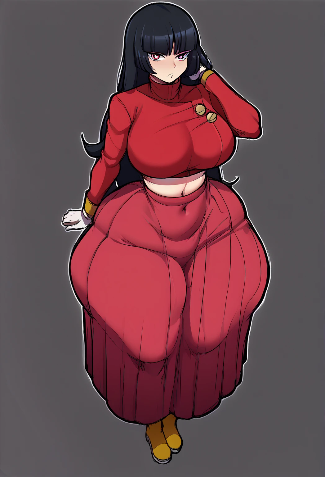 chubby Azula. huge hips. chubby belly, Coiling hair. Choker. dark red fire nation robes. Dance. Thigh-high boots. gloves. (Very High Definition. 8K). realistic style. big fat belly. arrogant, fat.